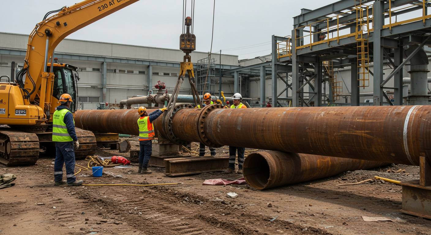 Демонтаж труб для газоснабжения