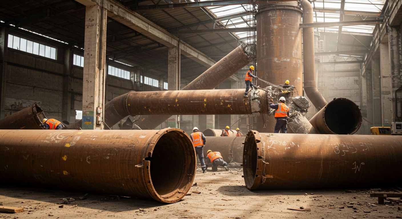 Демонтаж трубчатой конструкции Демонтаж трубчатой конструкции