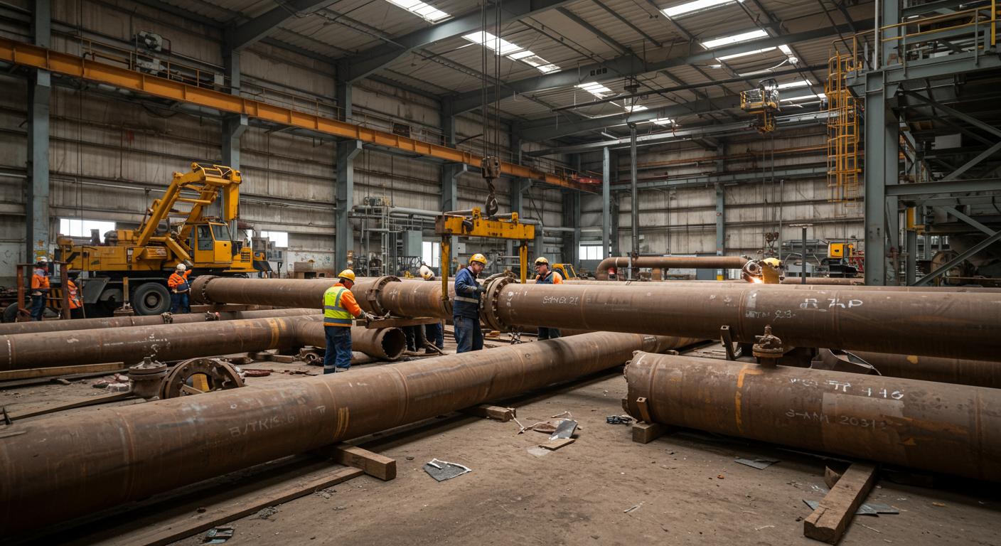 Демонтаж труб для газоснабжения