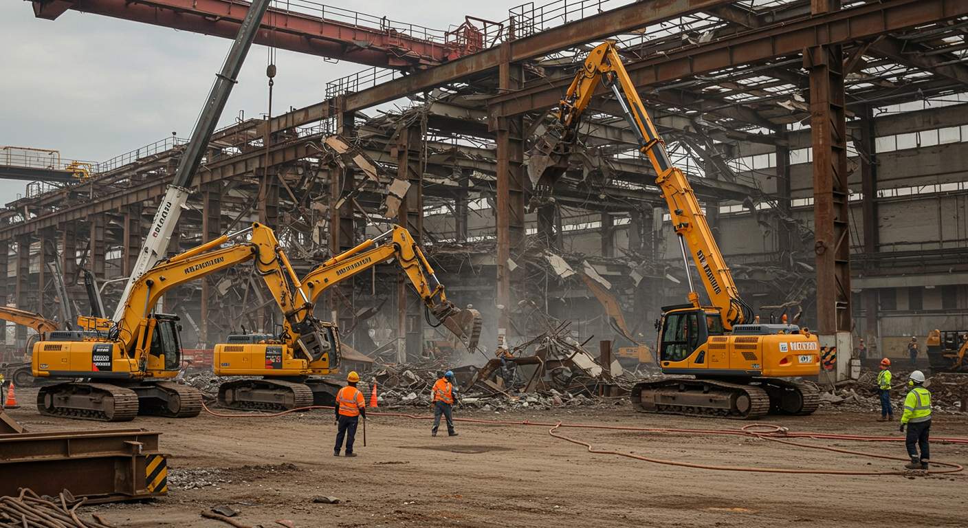 Демонтаж металлоконструкций промышленного качества