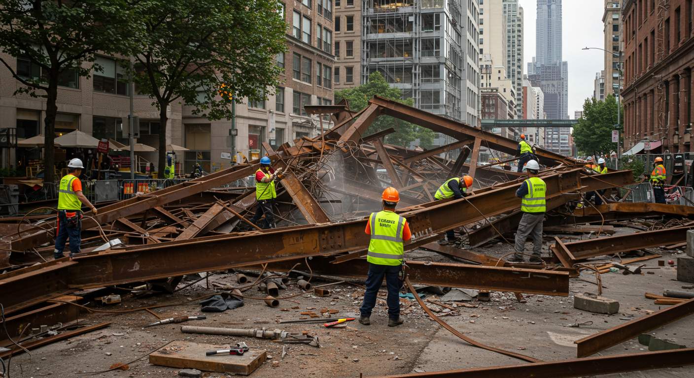 Демонтаж металлоконструкций в мегаполисе