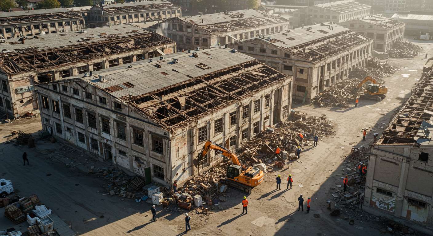 Демонтаж складов для текстильных производств