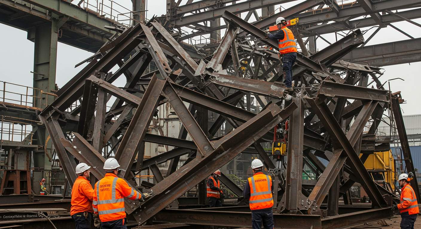 Демонтаж сложных металлических конструкций Демонтаж сложных металлических конструкций