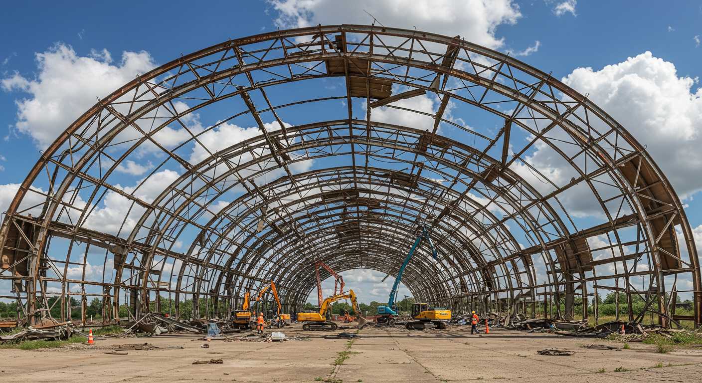 Демонтаж арочных ангаров