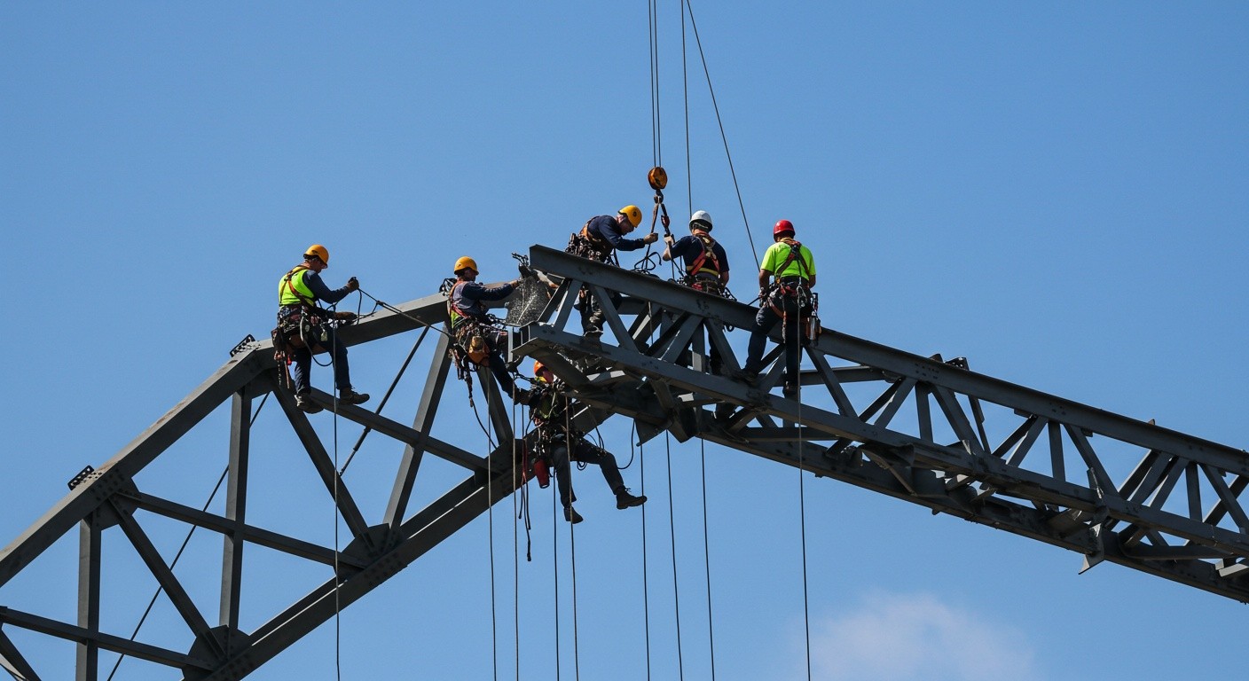 Демонтаж металлической конструкции на высоте Демонтаж металлической конструкции на высоте