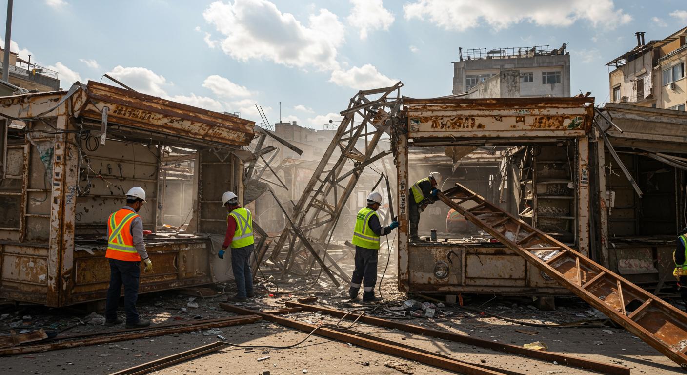 Демонтаж металлических торговых киосков