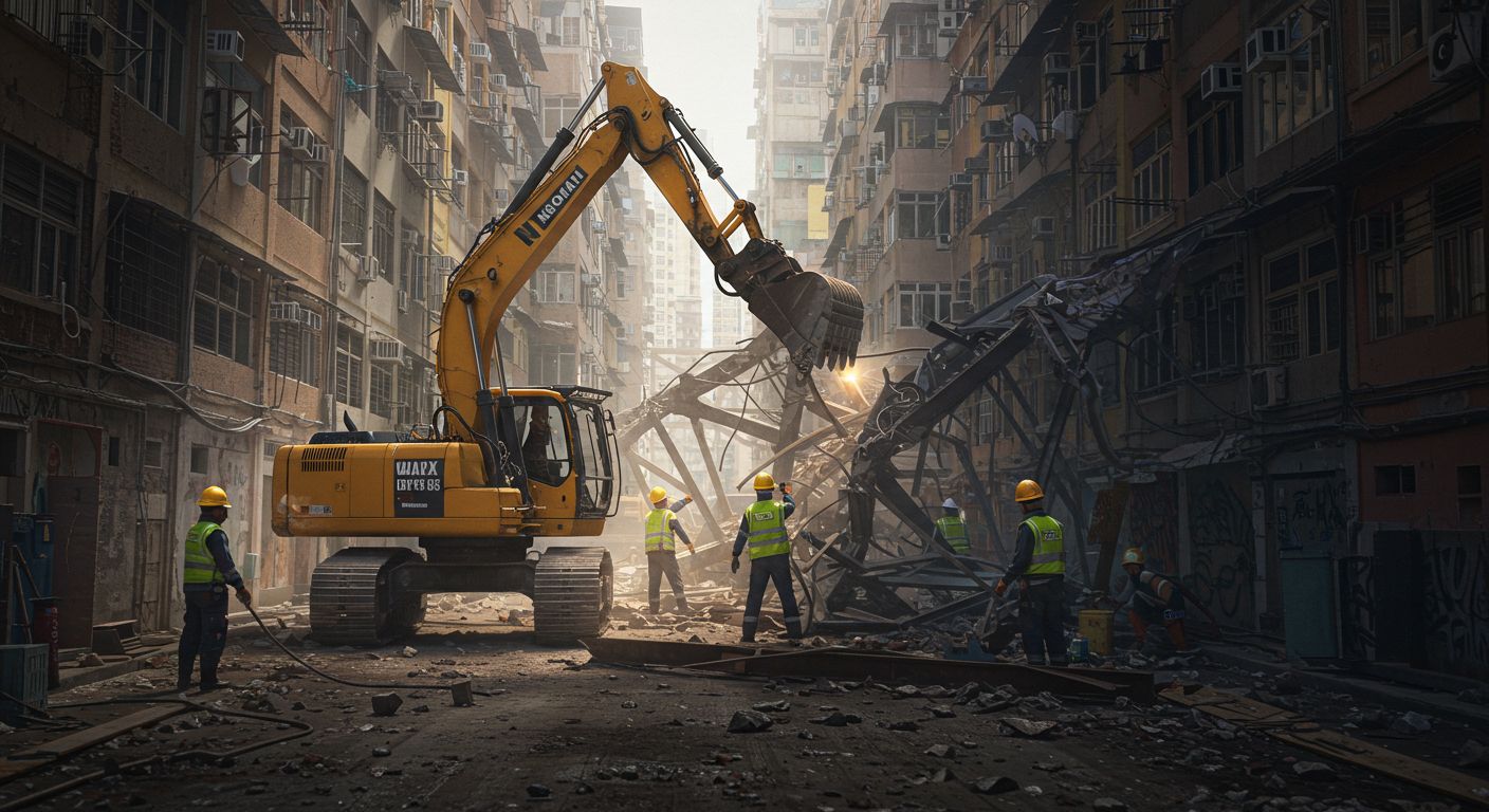 Демонтаж металлической конструкции в городе