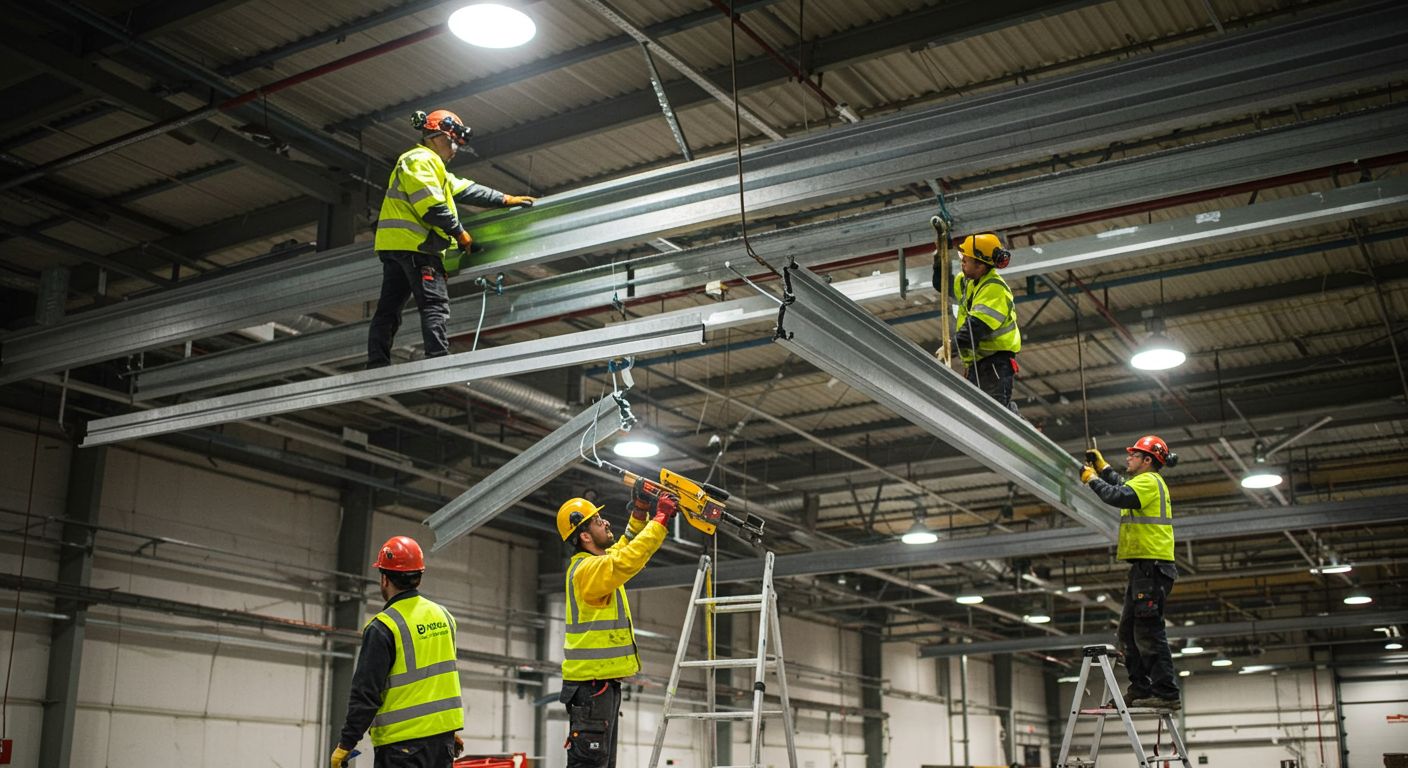 Демонтаж элементов металлических перекрытий