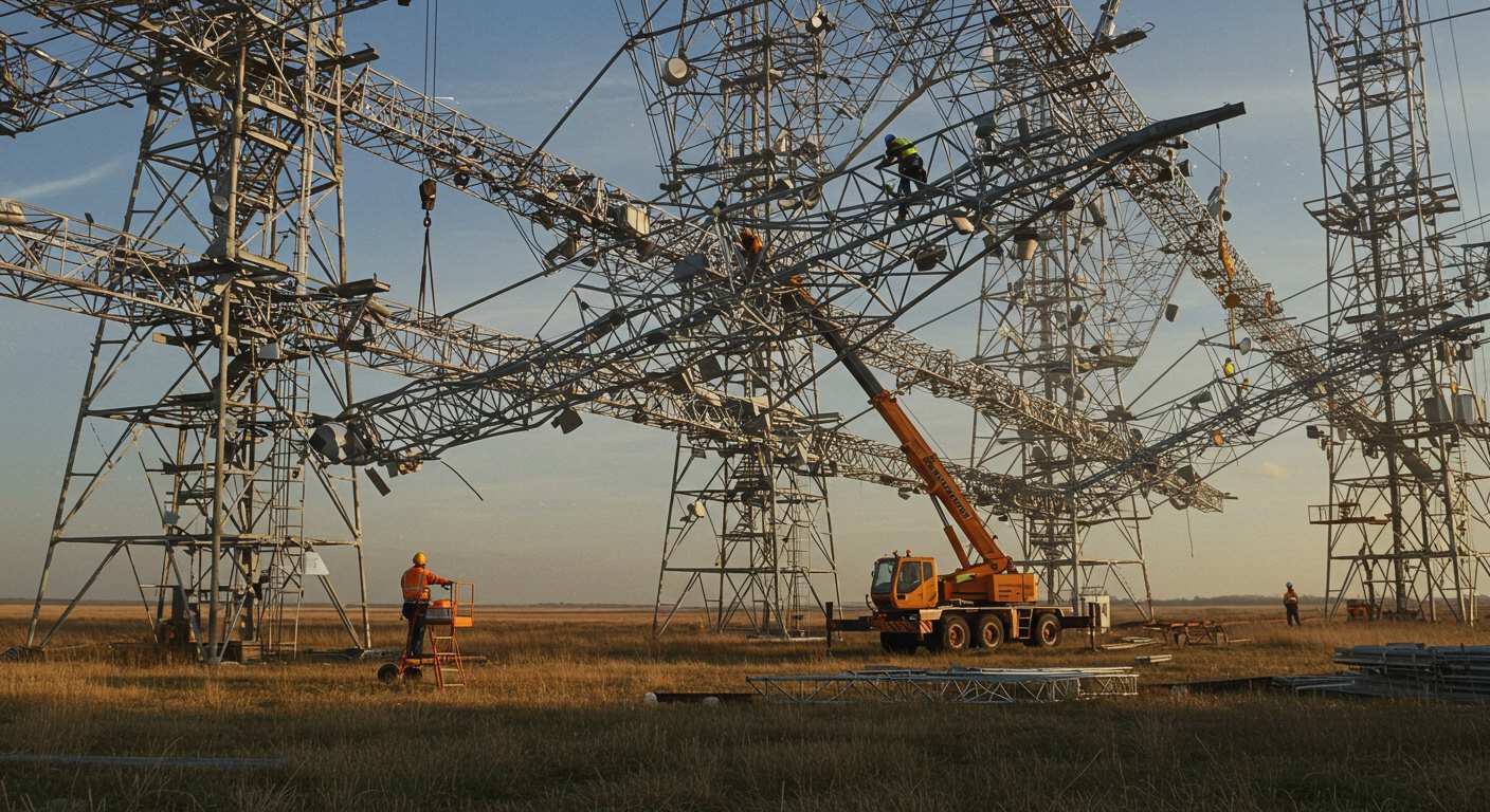 Демонтаж радиовещательных антенн