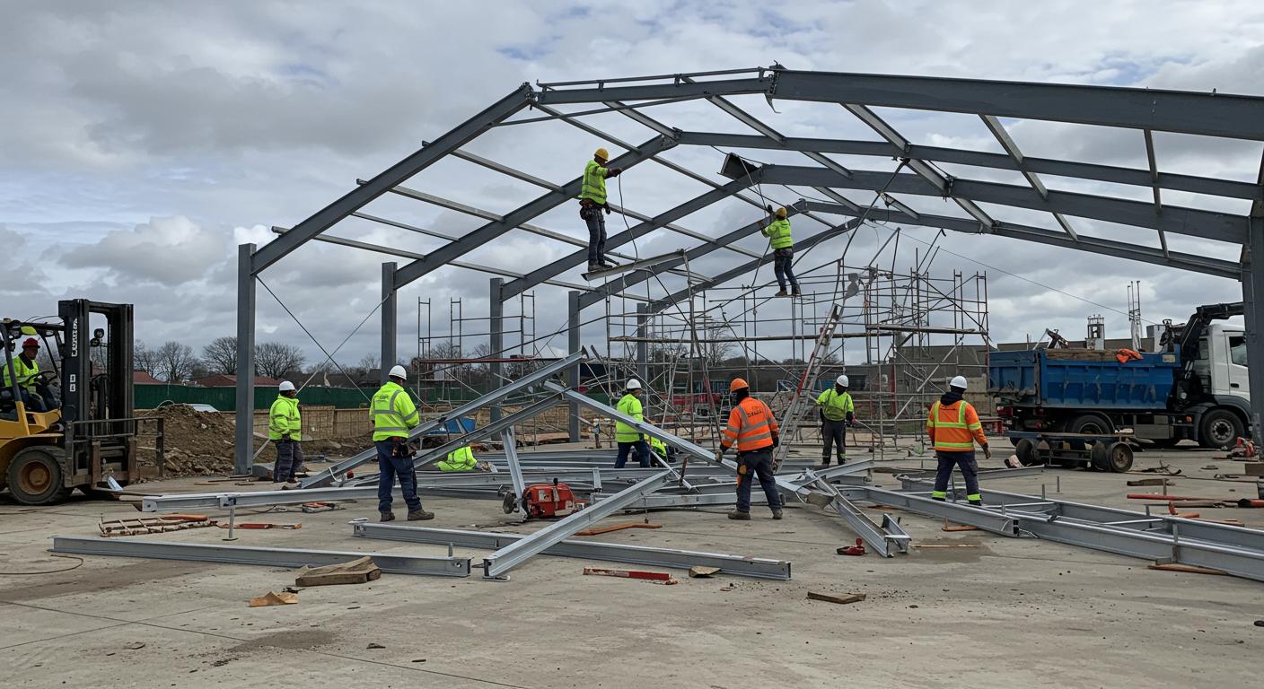 Демонтаж временных строительных металлоконструкций