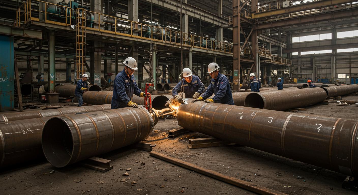 Демонтаж стальных металлических труб Демонтаж стальных труб