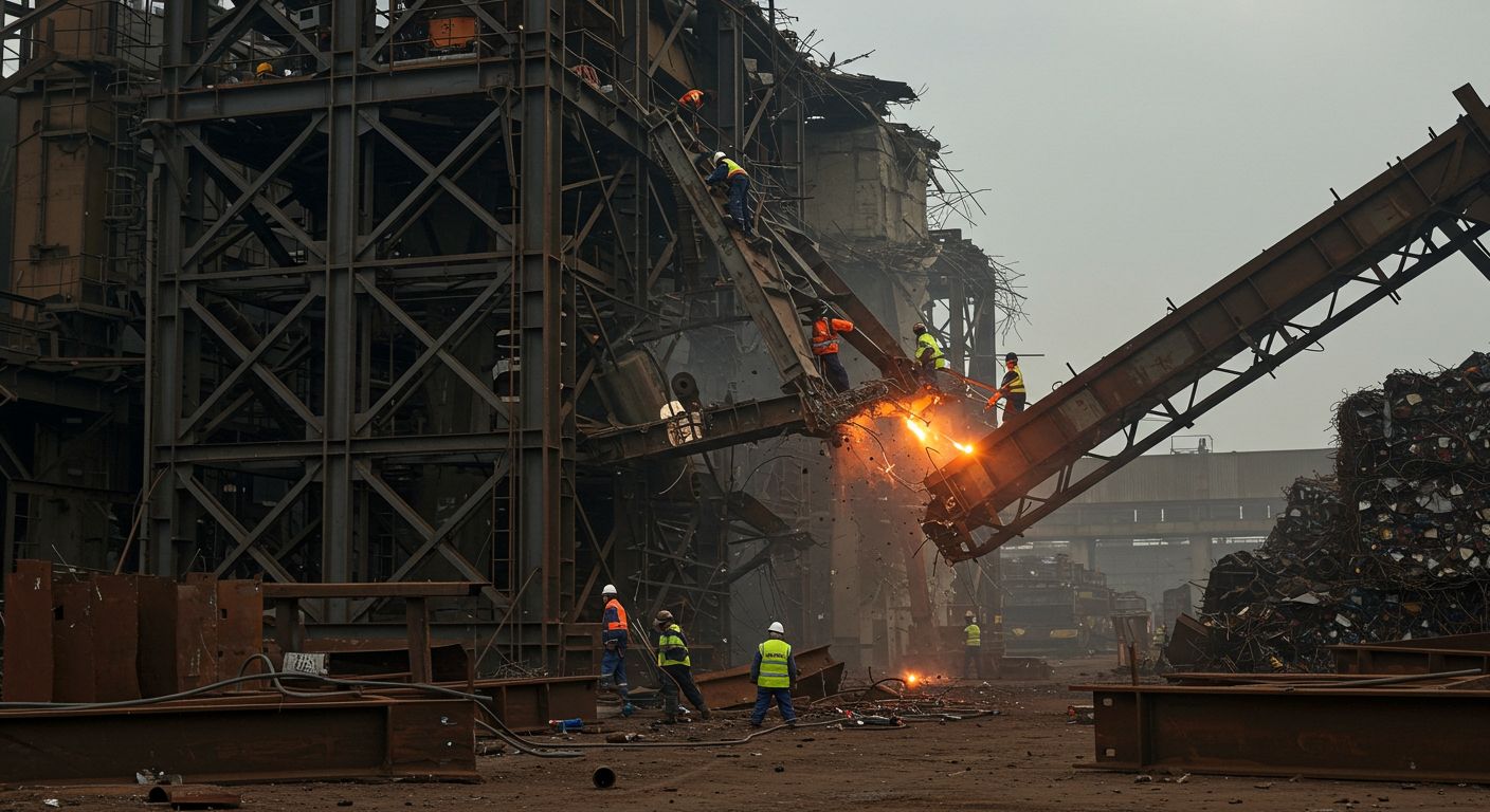 Демонтаж металлоконструкций с последующей переработкой