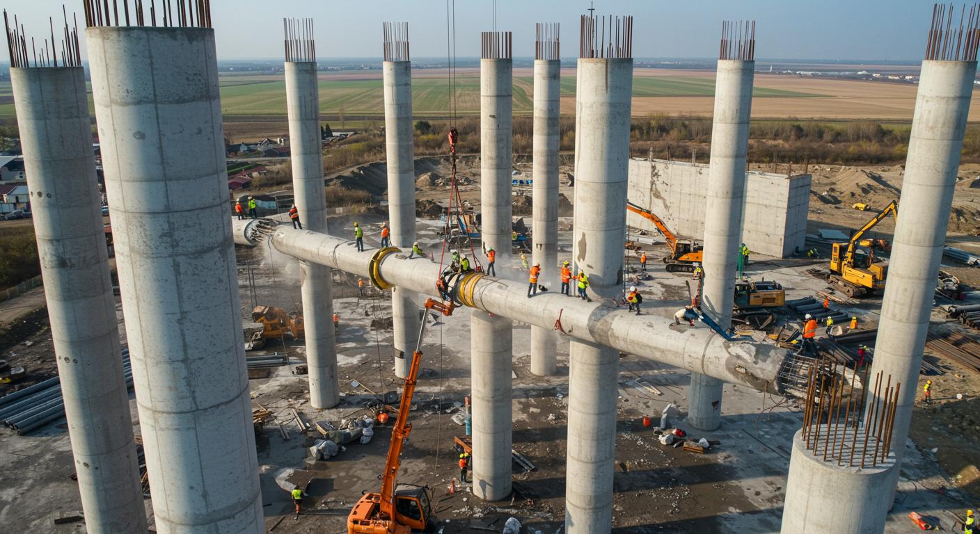 Демонтаж строительной трубчатой вышки