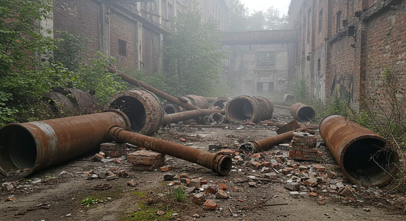 Демонтаж кирпичных канализационных труб