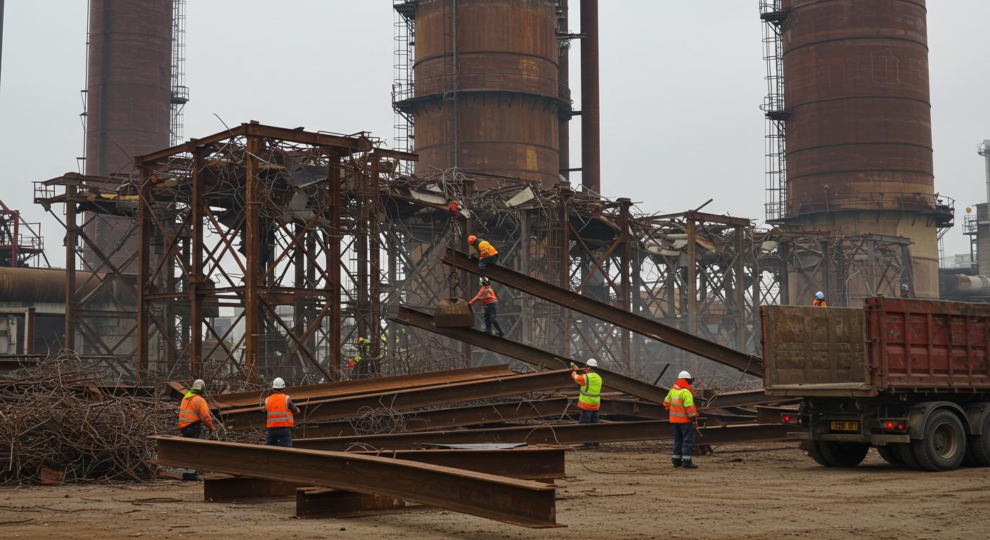 Демонтаж промышленных металлических вышек