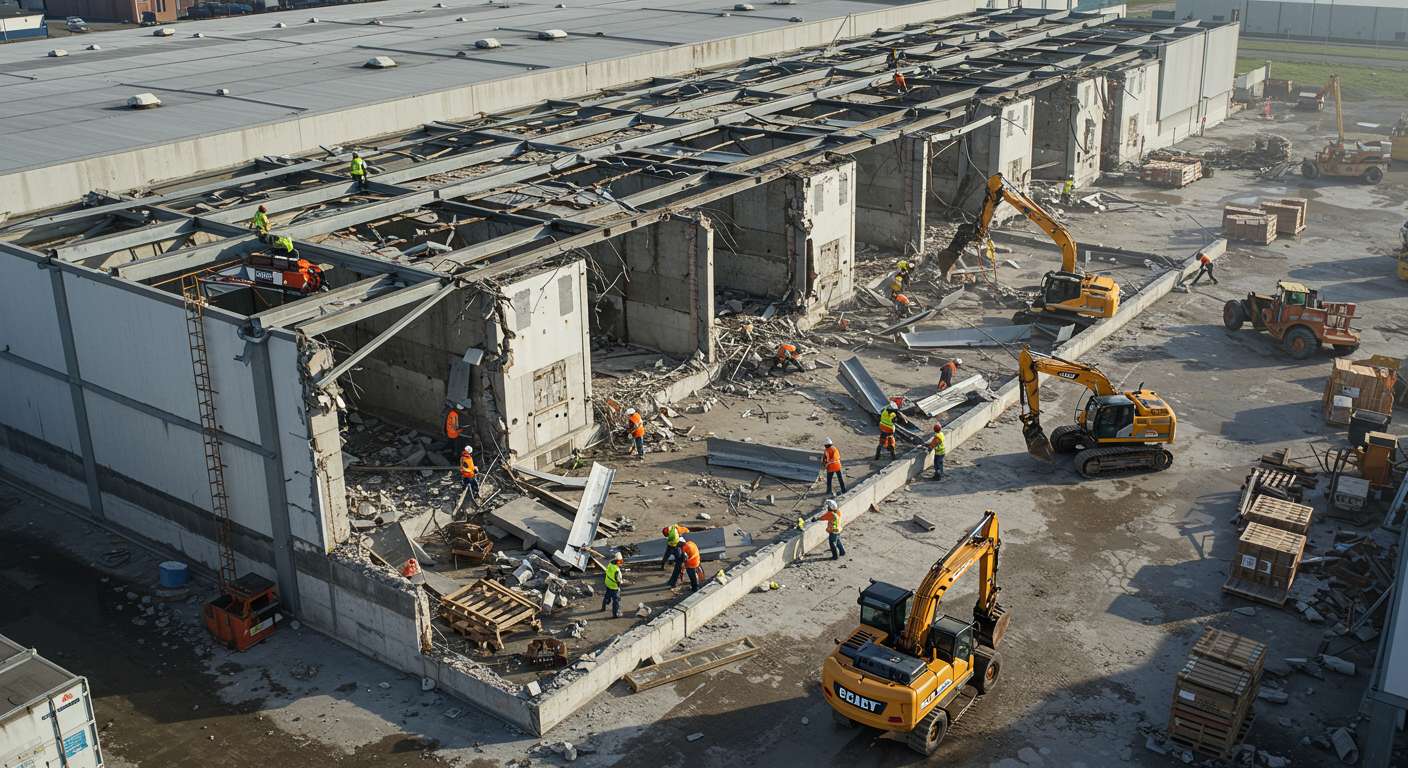 Демонтаж складов для холодильных помещений