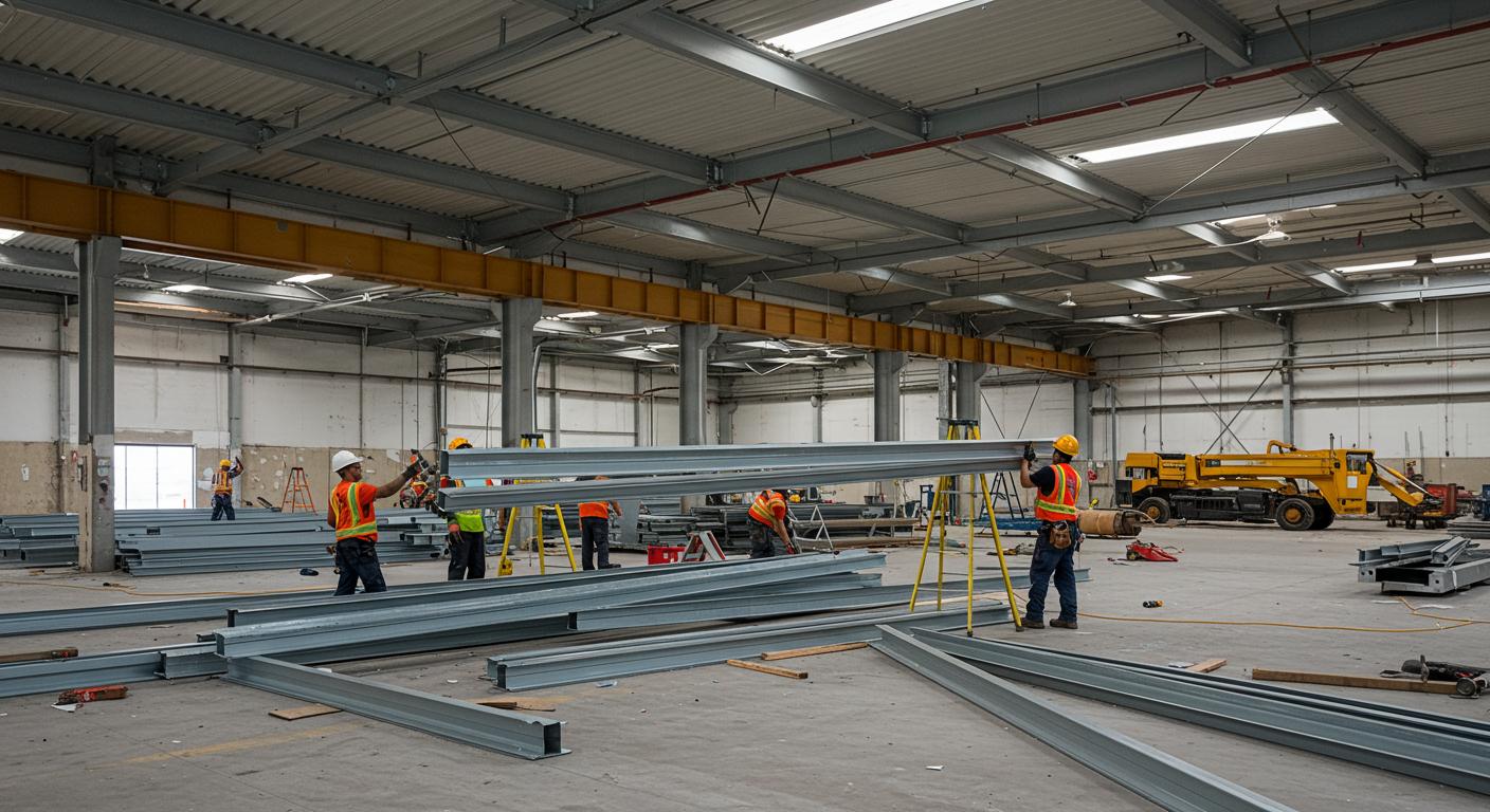 Демонтаж металлических перекрытий здания