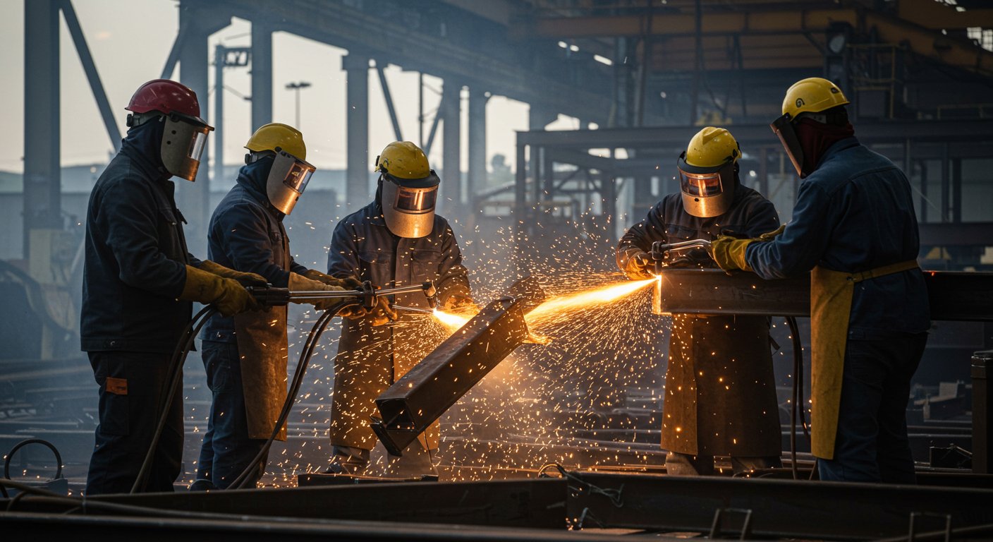 Демонтаж металлоконструкций газовой резкой Демонтаж металлоконструкций газовой резкой