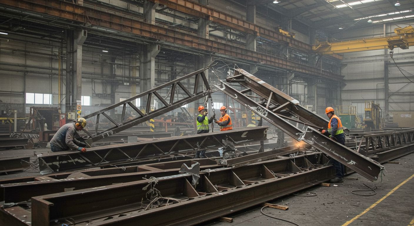 Демонтаж сложных металлоконструкций на заводах