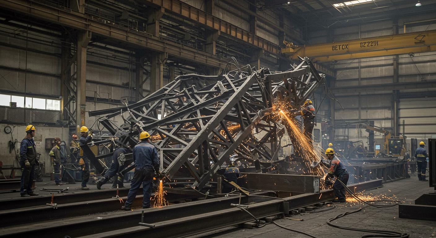 Демонтаж сложных металлоконструкций на заводе