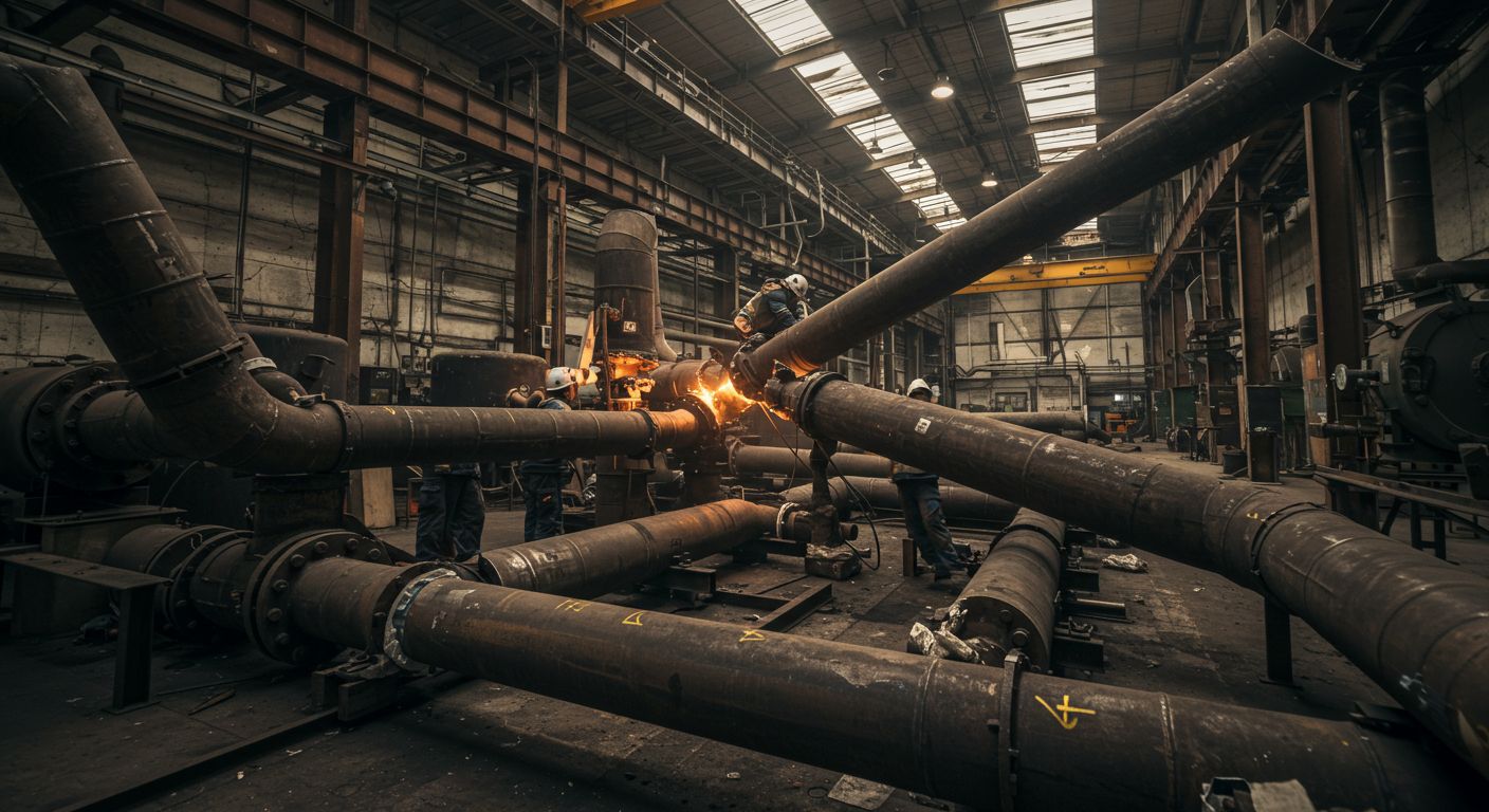 Демонтаж чугунных труб теплотрассы Демонтаж чугунных труб теплотрассы