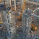 Демонтаж промышленных алюминиевых вышек