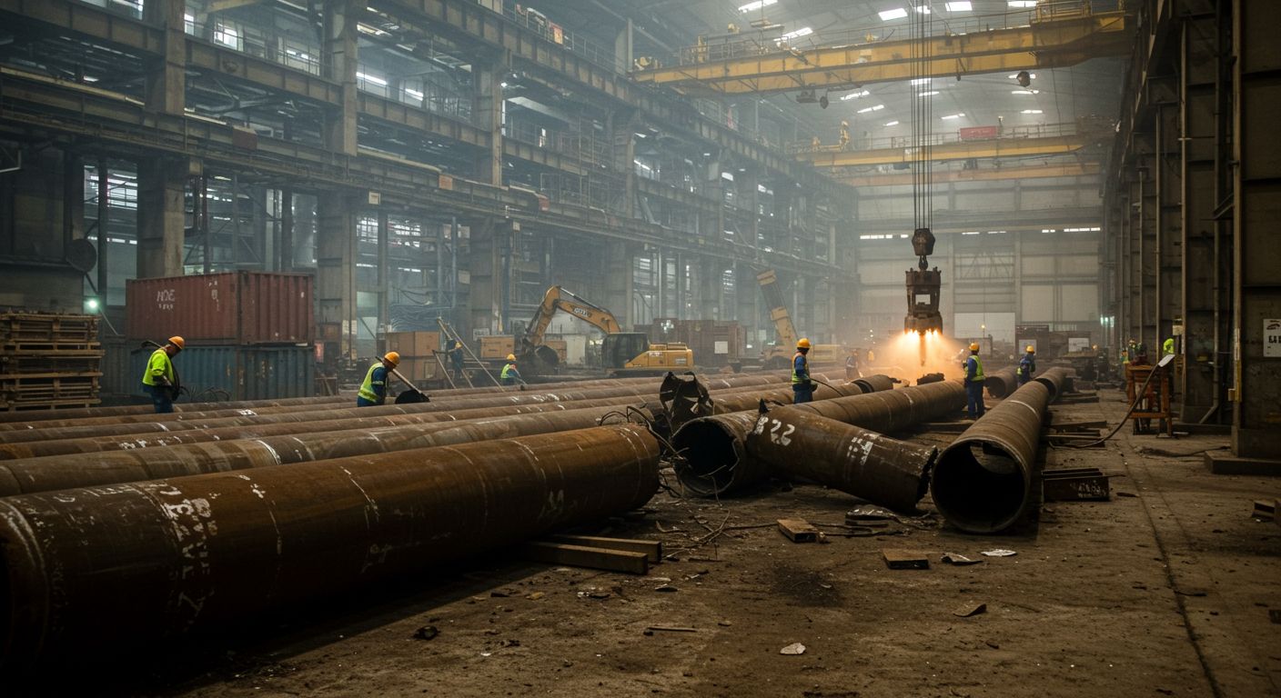 Демонтаж металлических труб в энергетике