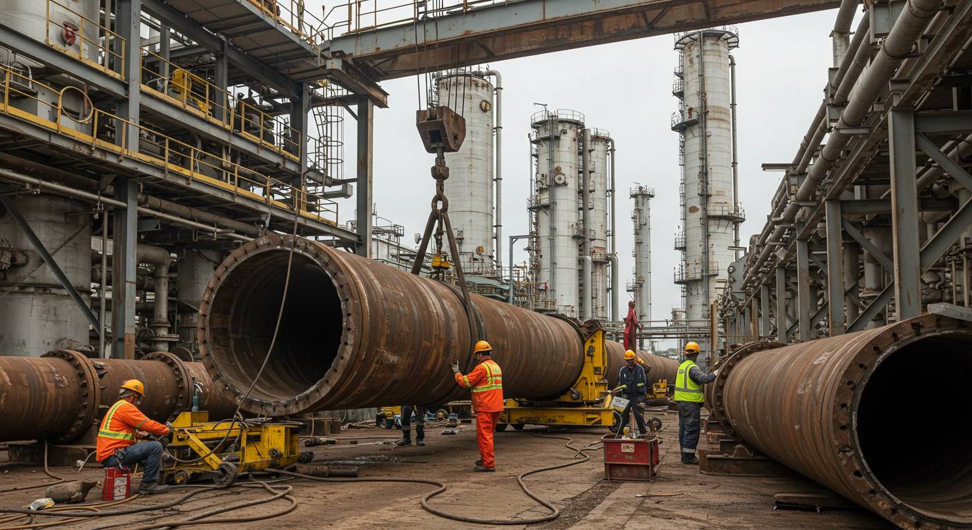 Демонтаж труб в нефтехимической промышленности