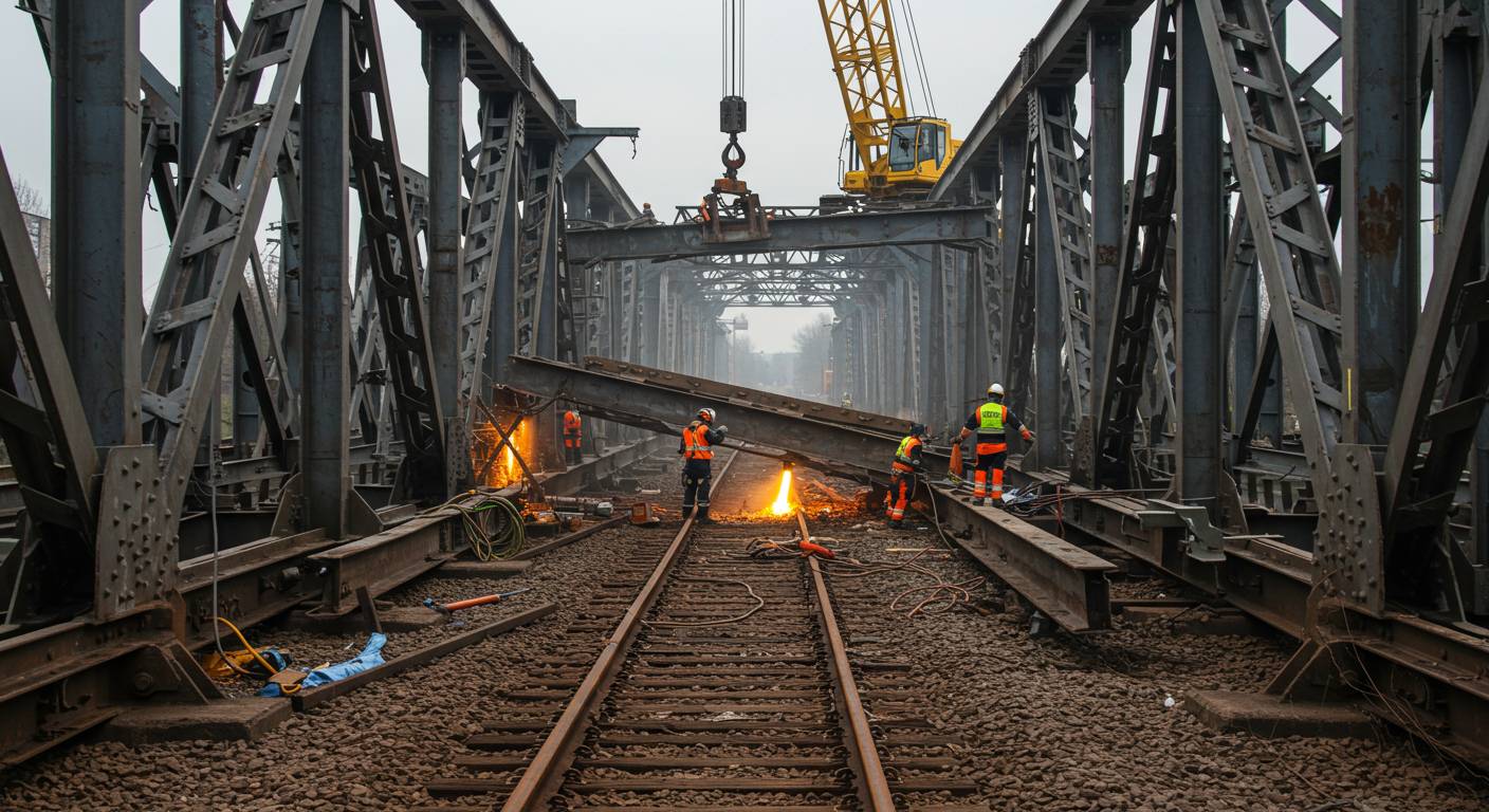 Демонтаж металлоконструкций железнодорожных мостов