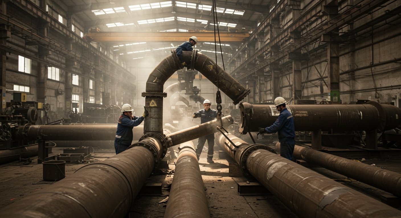 Демонтаж труб в промышленном оборудовании