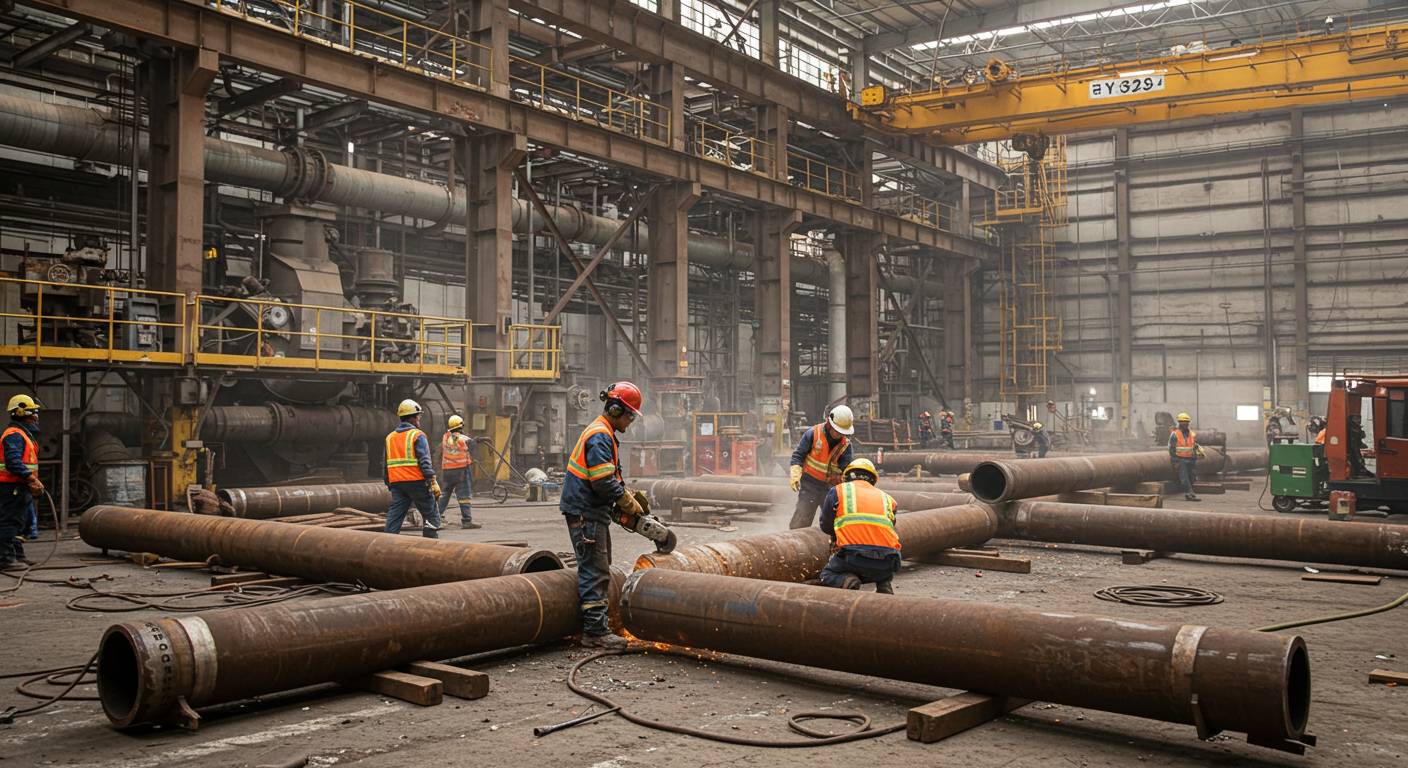 Демонтаж труб для модернизации оборудования