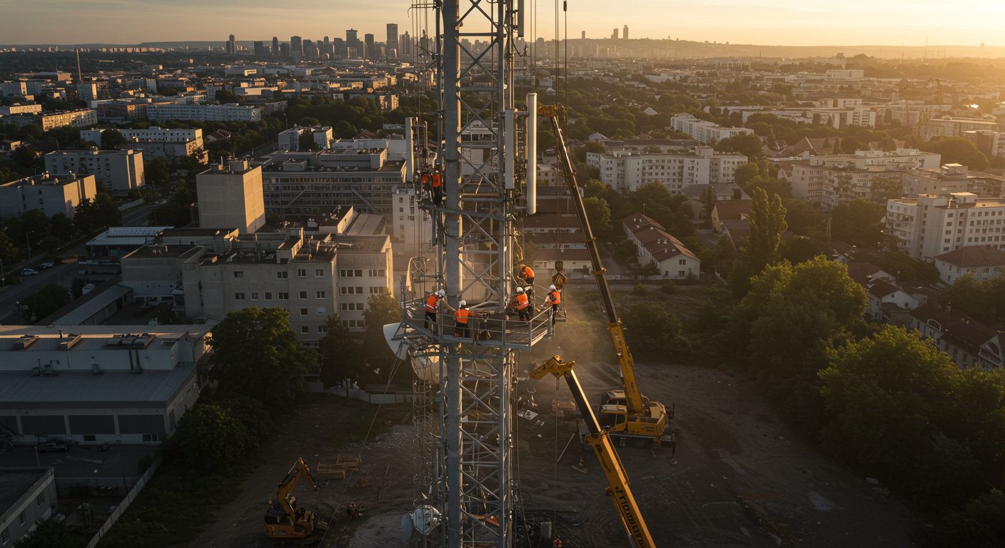 Демонтаж городских мачтовых вышек