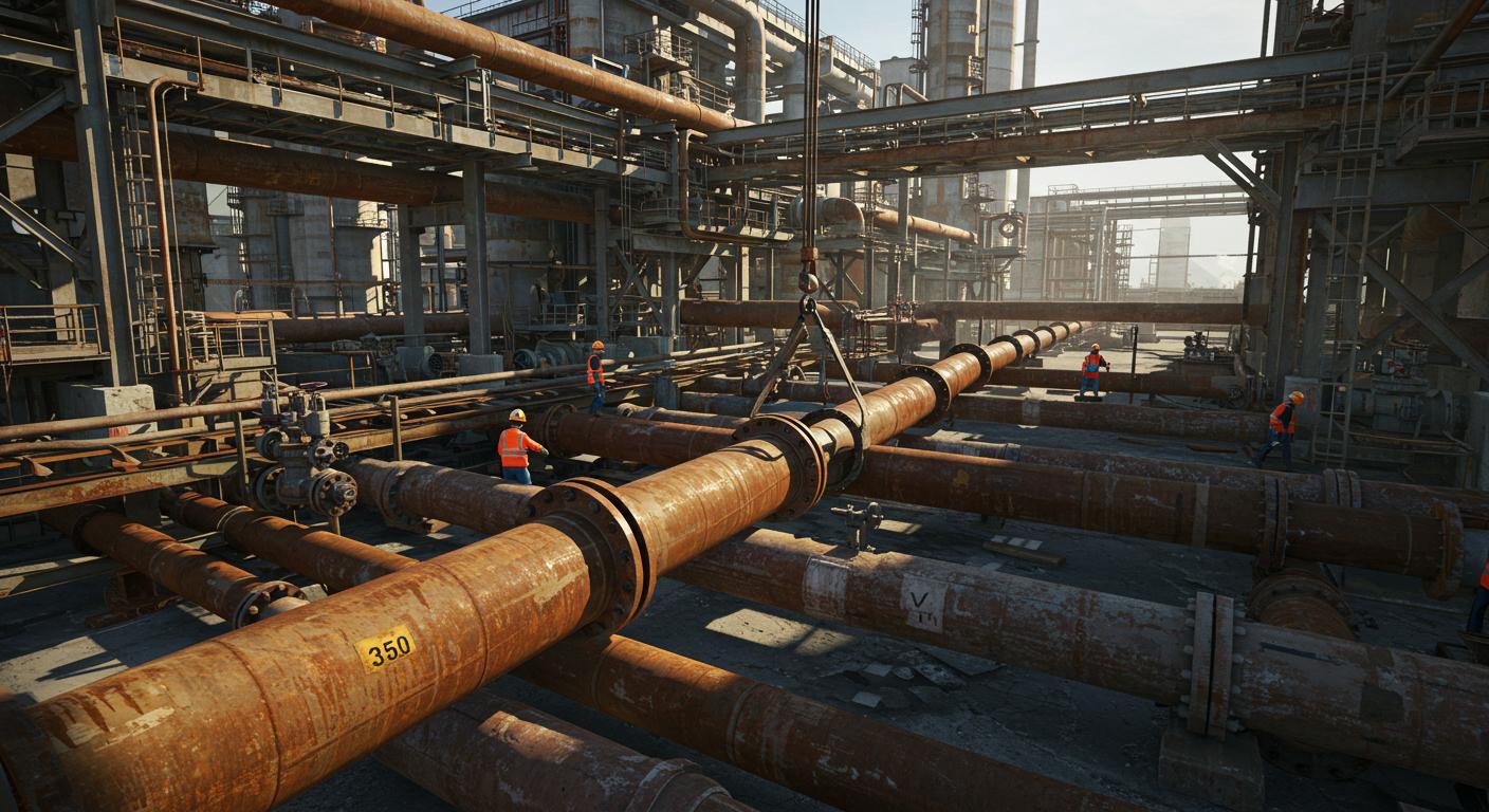 Демонтаж труб в промышленной инфраструктуре