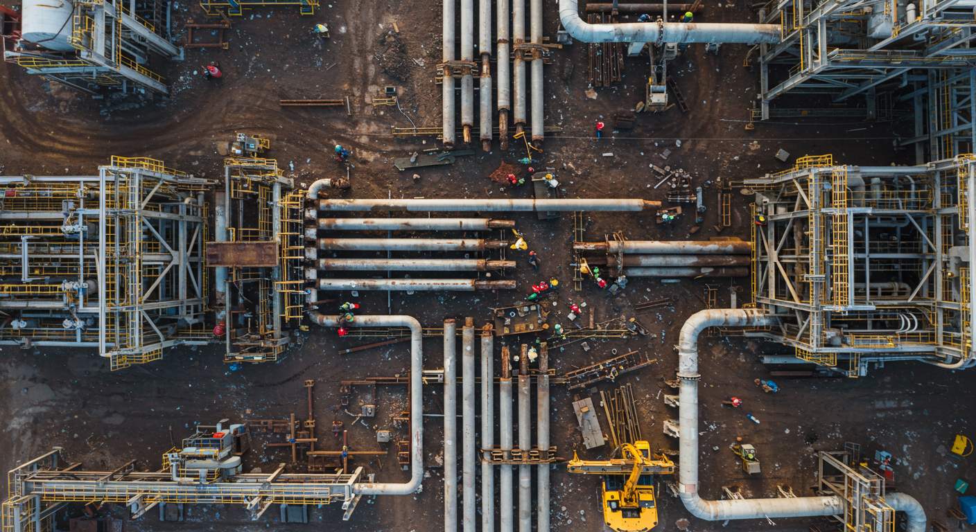 Демонтаж труб в нефтегазовой инфраструктуре