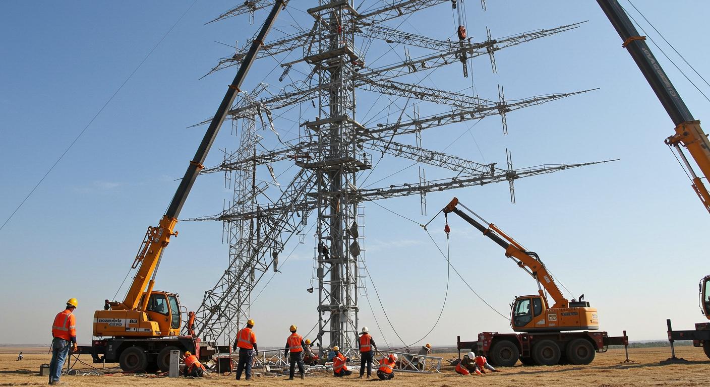 Демонтаж междугородной антенны