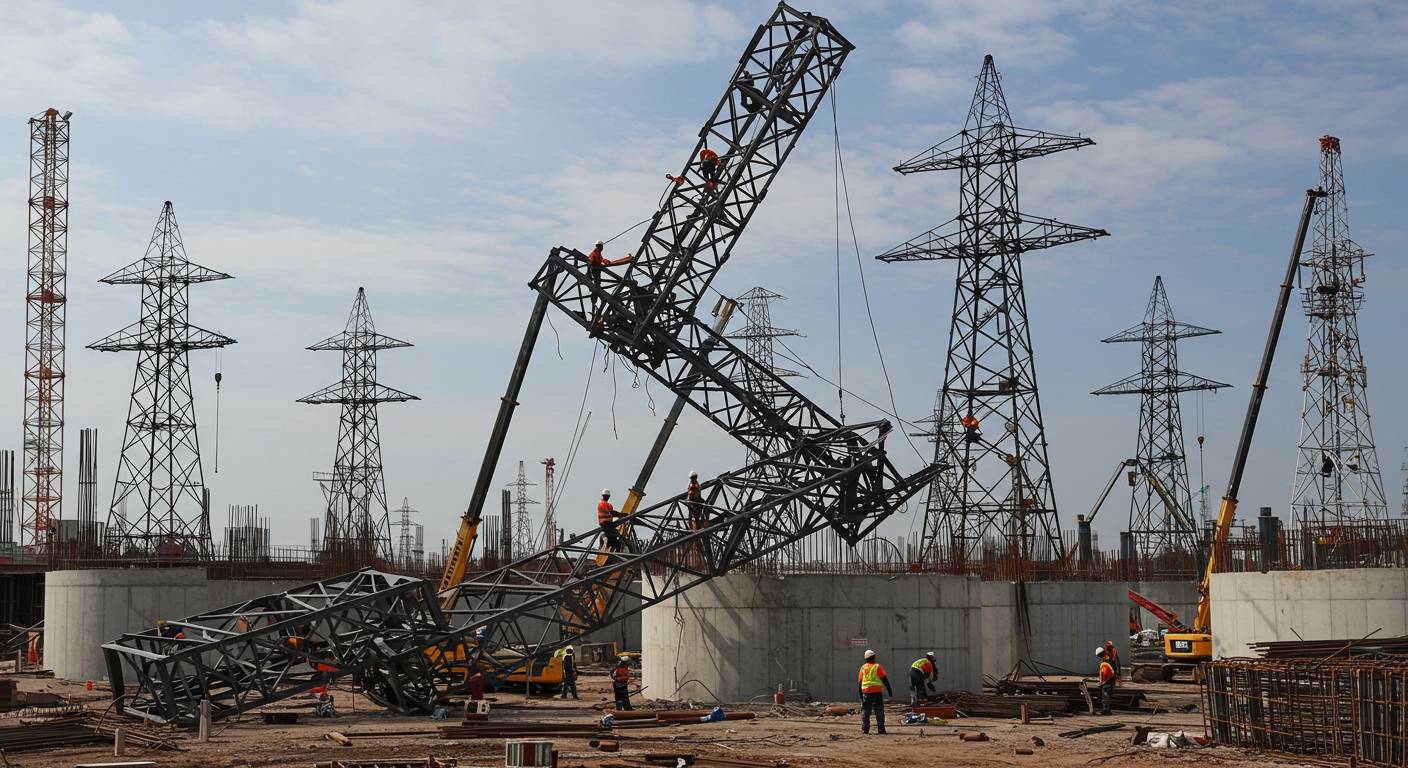 Демонтаж металлической вышки