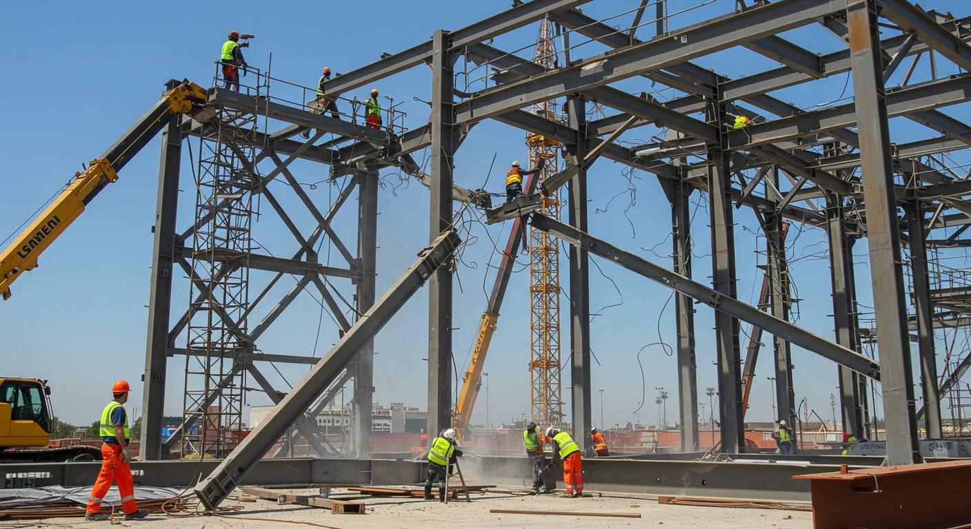 Демонтаж строительной башенной вышки