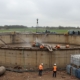 Демонтаж пластиковых резервуаров для нефти