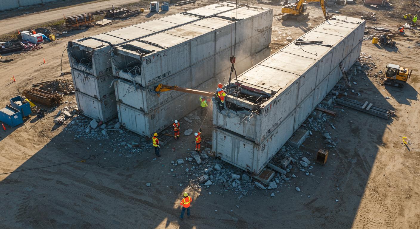 Демонтаж крупной секционной вышки