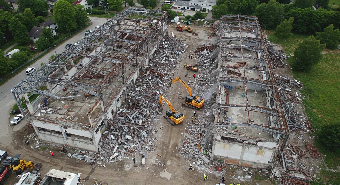 Демонтаж металлоконструкций административного здания