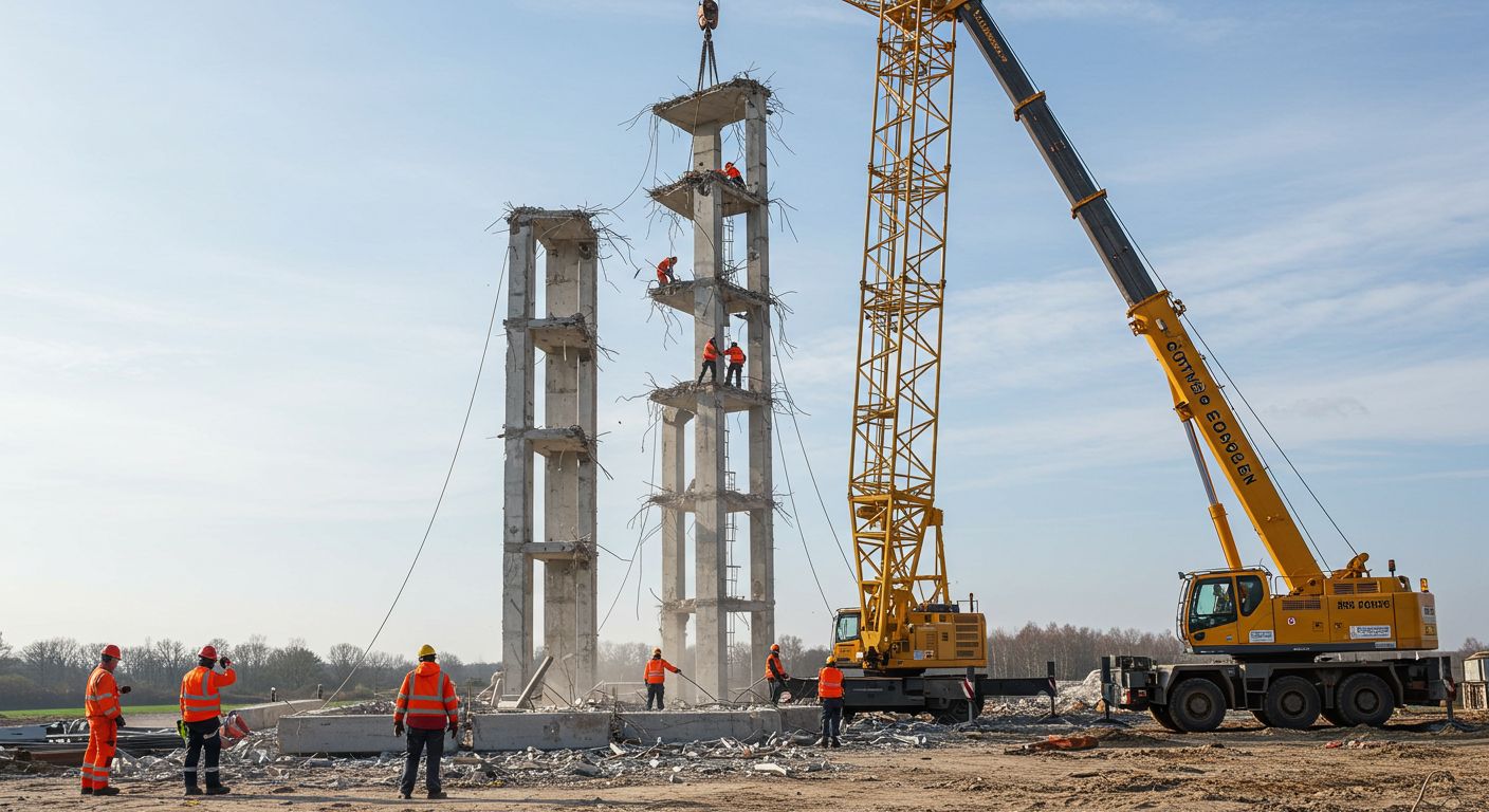 Демонтаж секционных вышек легкого класса