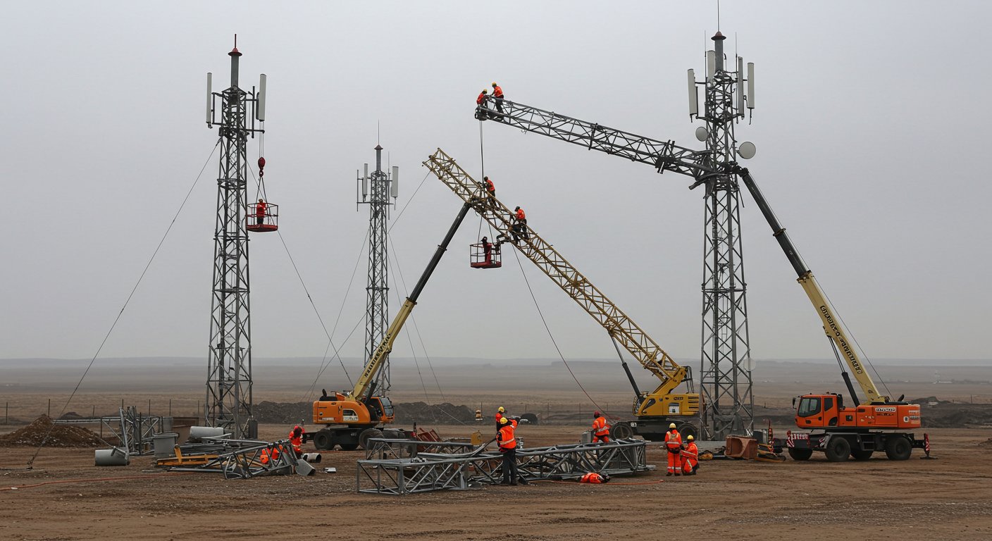 Демонтаж башенной вышки тяжелого класса