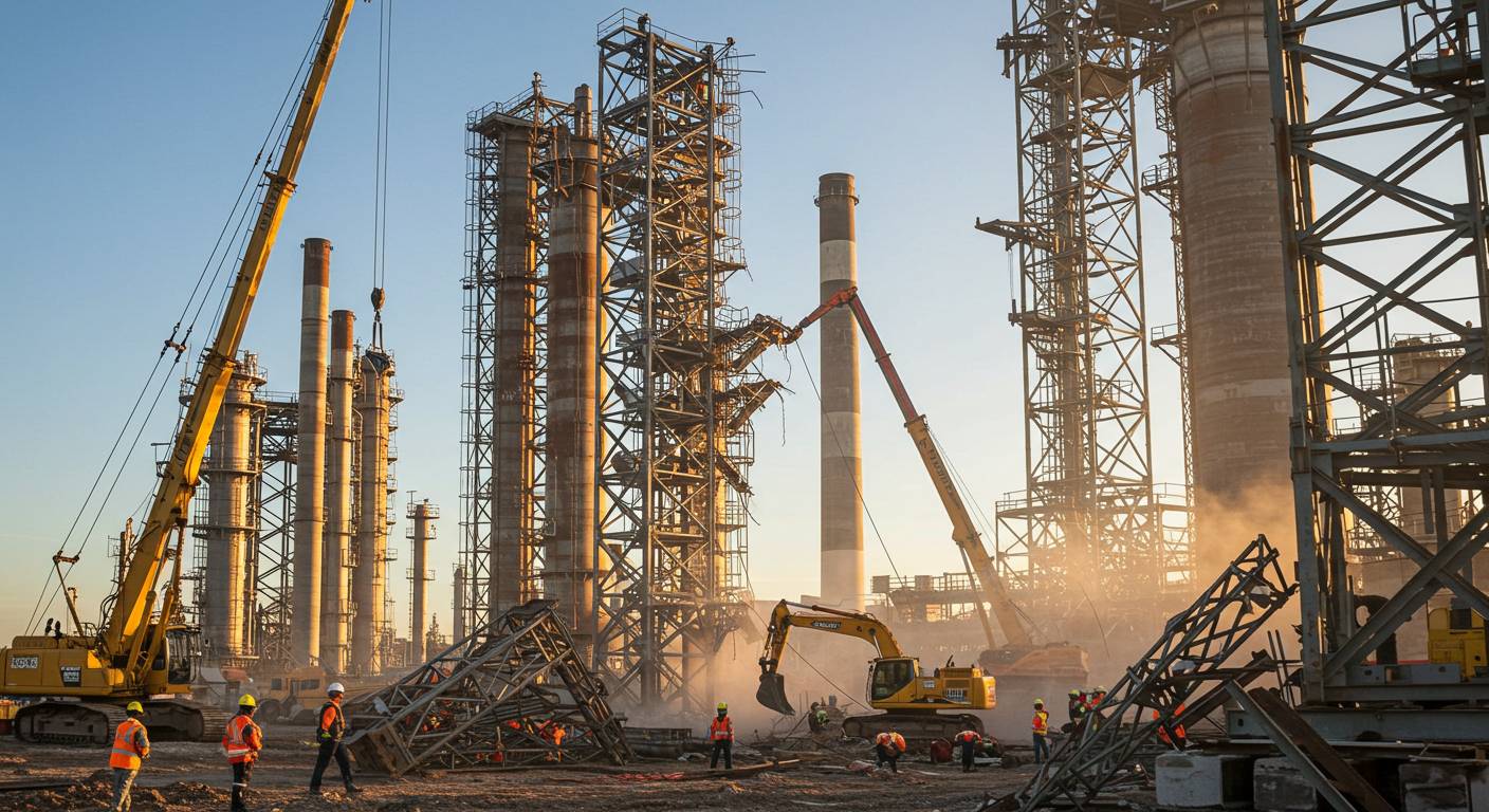 Демонтаж строительных вышек промышленного класса