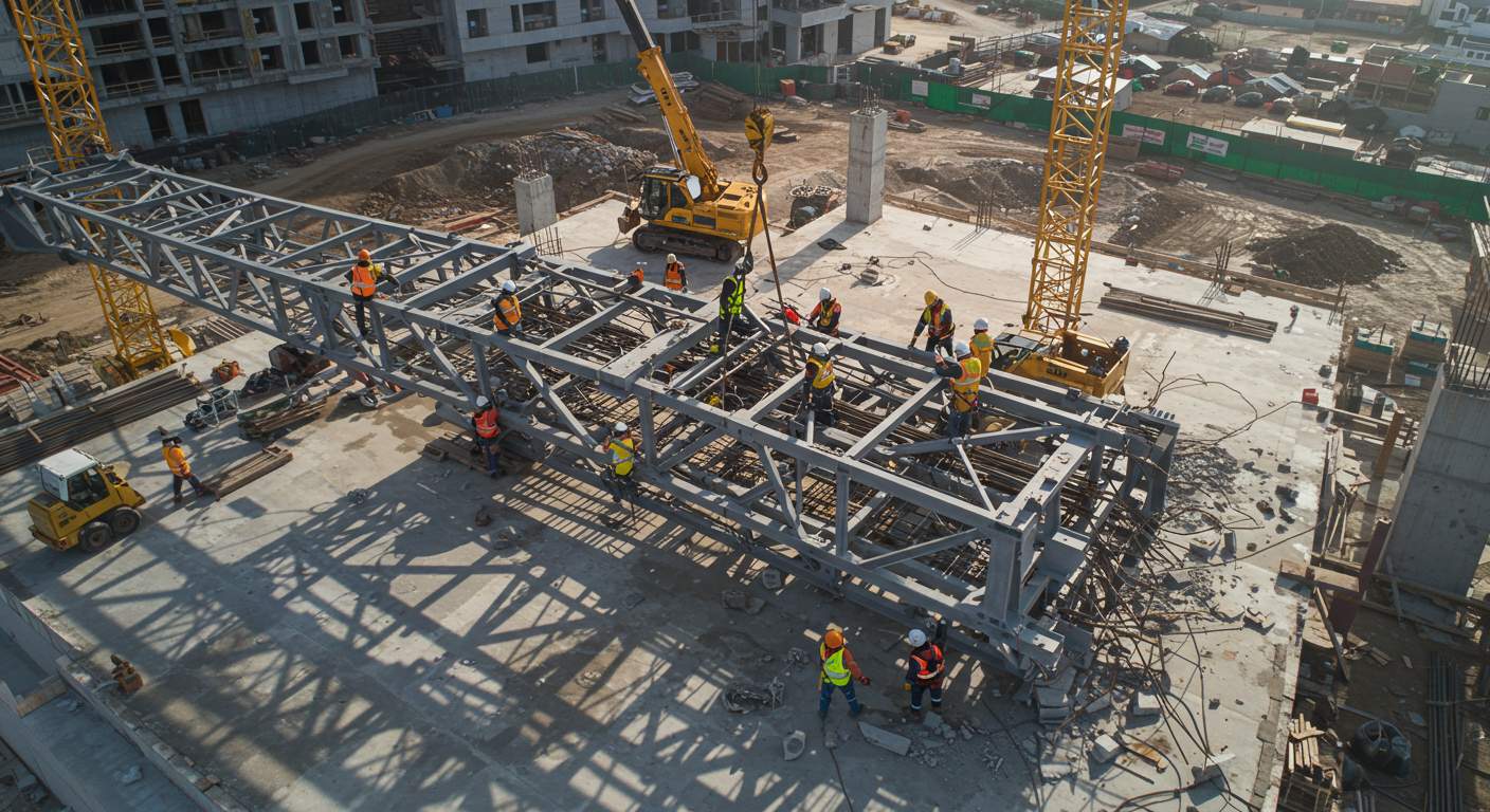 Демонтаж строительной вышки особо прочного класса