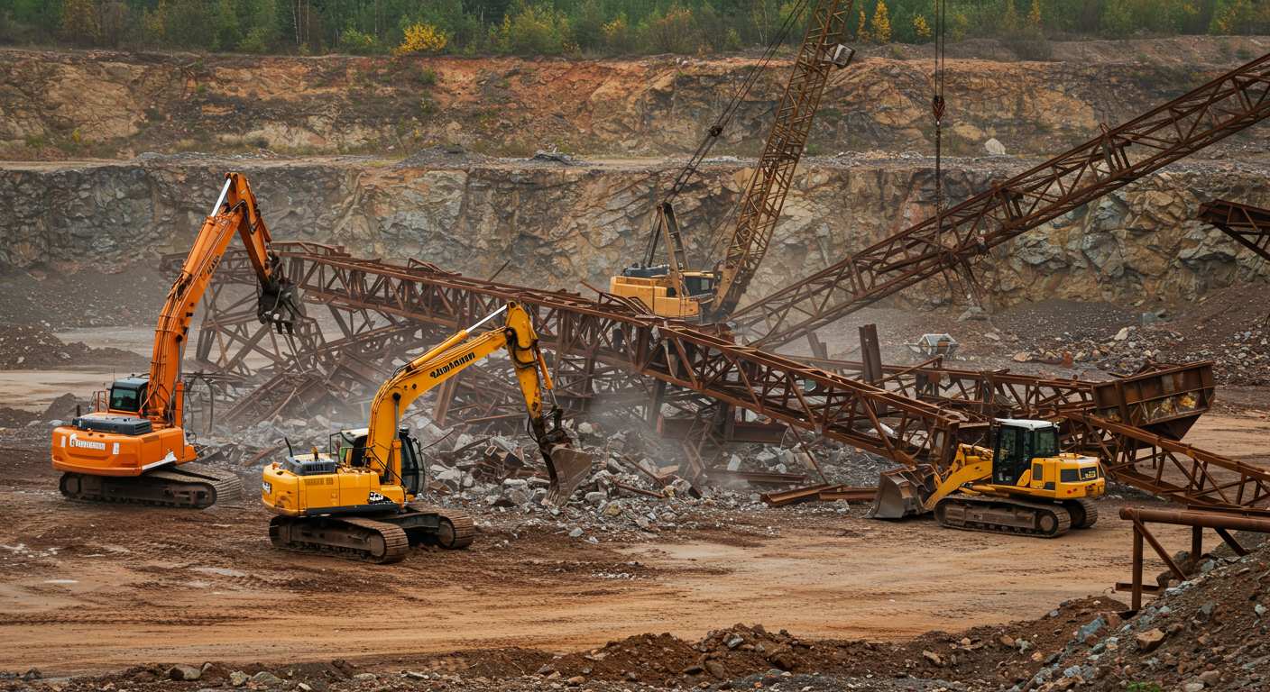 Демонтаж металлоконструкций карьеров и разработок