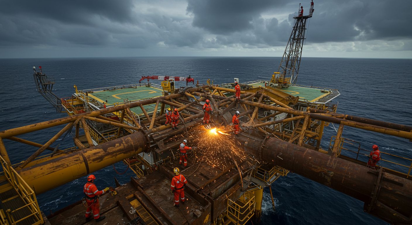 Демонтаж металлоконструкций нефтяных платформ
