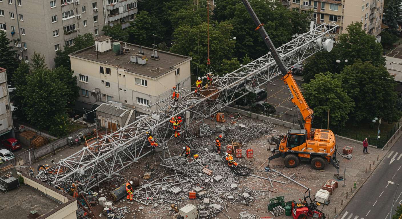 Демонтаж вышек городской связи