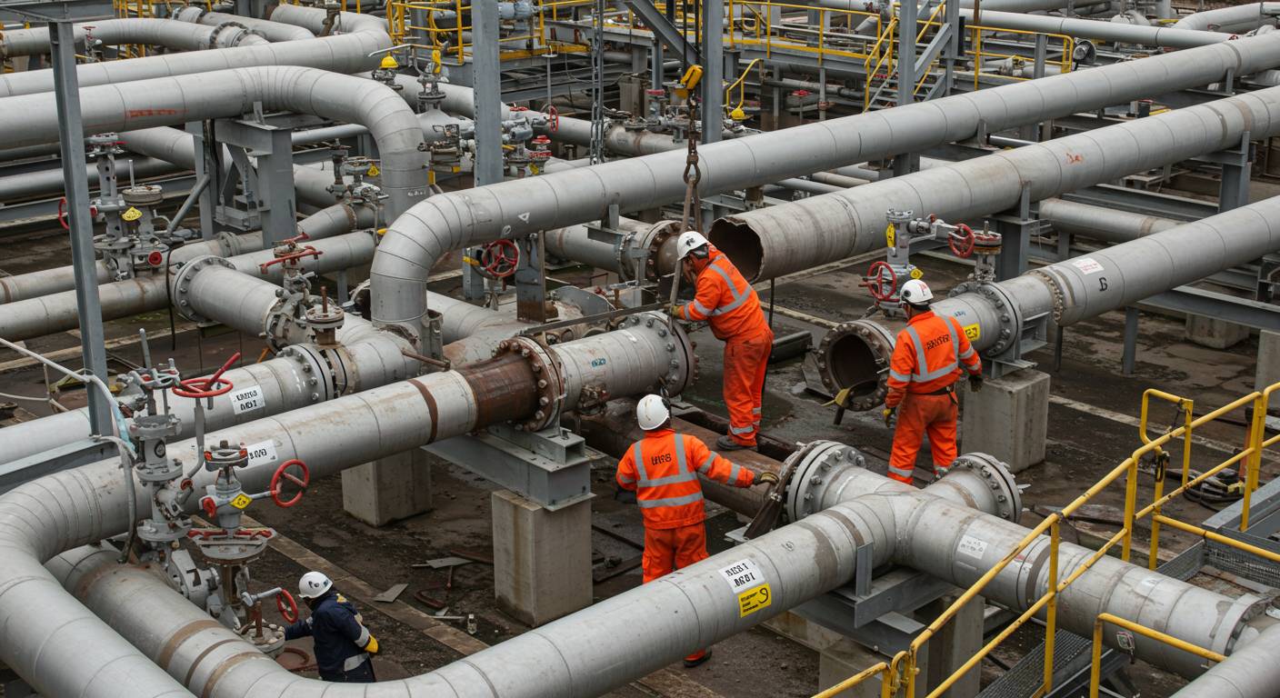 Демонтаж аварийных труб в газовых системах