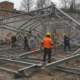 Разборка металлических каркасов временных сооружений