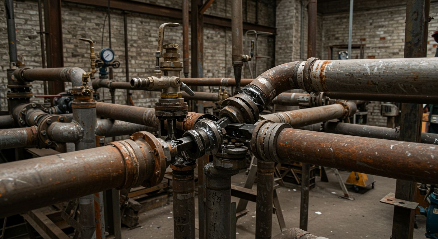 Демонтаж старых труб в газовых и тепловых системах